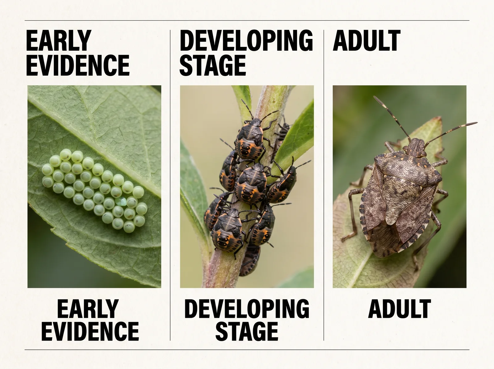 Stink Bug — eggs larvae nest or life cycle
